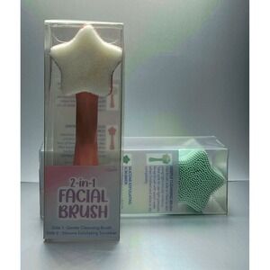 2‎ in 1 Star Factor Cleansing Face Brush Super Soft NEW